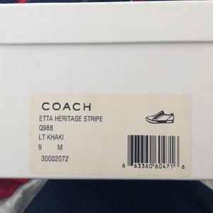 SZ 9 COACH Etta Heritage Stripe